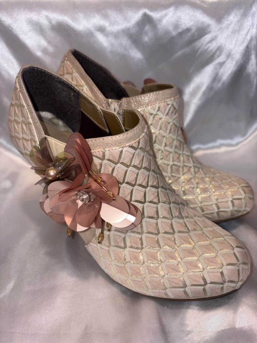 Ruby Shoo - Electra Brocade Jewelled Bootie - Light Pink - Picture 7 of 9